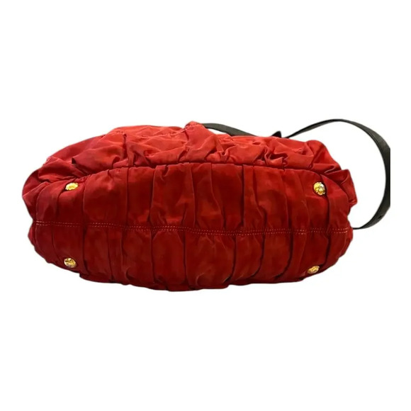 Prada Red/Black Authentic Nylon Tessuto Leather Crossbody Handbag Purse GUC - Picture 8 of 12